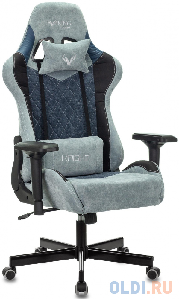 Кресло для геймеров Бюрократ VIKING 7 KNIGHT BL FABRIC синий кресло для геймеров karnox hero lava edition серый синий