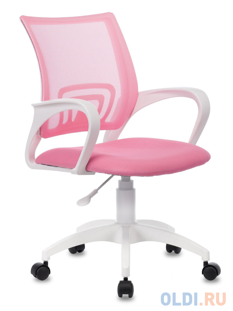 Кресло офисное Бюрократ CH-W695NLT розовый белый