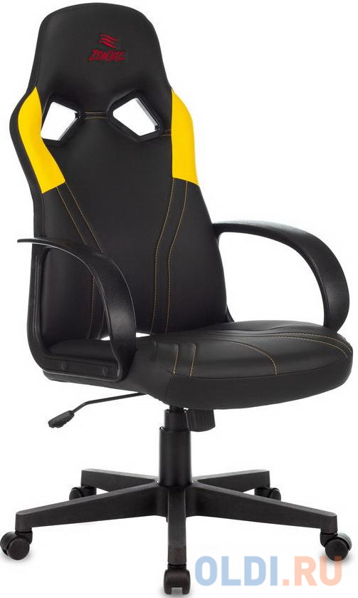 Кресло для геймеров Zombie RUNNER черный с желтым ZOMBIE RUNNER YELLOW - фото 2