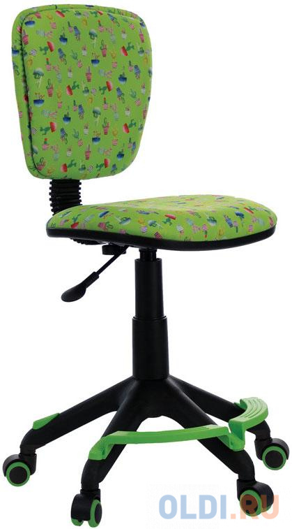 Кресло детское Бюрократ CH-204-F/CACTUS-GN зеленый рисунок