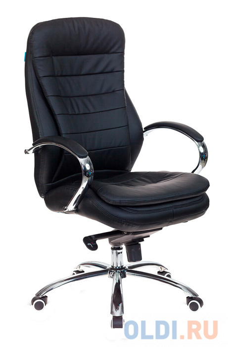 Кресло руководителя Бюрократ T-9950/BLACK-PU сиденье черный искусственная кожа крестовина хром крестовина для дровоколов geos