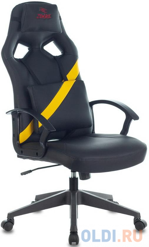 Кресло для геймеров Zombie DRIVER черно - желтый