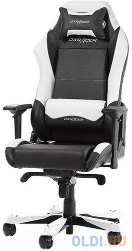 

Игровое кресло DXRacer Iron чёрно-белое (OH/IS11/NW, кожа-PU, регулируемый угол наклона, механизм качания)