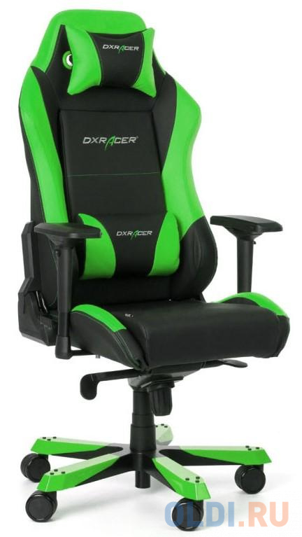 

Игровое кресло DXRacer Iron чёрно-зелёное (OH/IS11/NE, кожа-PU, регулируемый угол наклона, механизм
