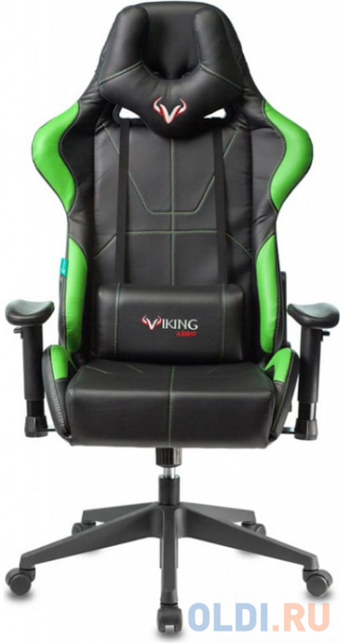 Кресло для геймеров Zombie VIKING 5 AERO чёрно-салатовый, размер 1240 х430 х545 мм - фото 2