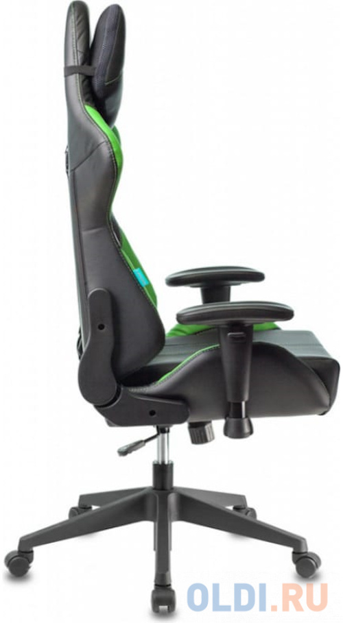 Кресло для геймеров Zombie VIKING 5 AERO чёрно-салатовый, размер 1240 х430 х545 мм - фото 3