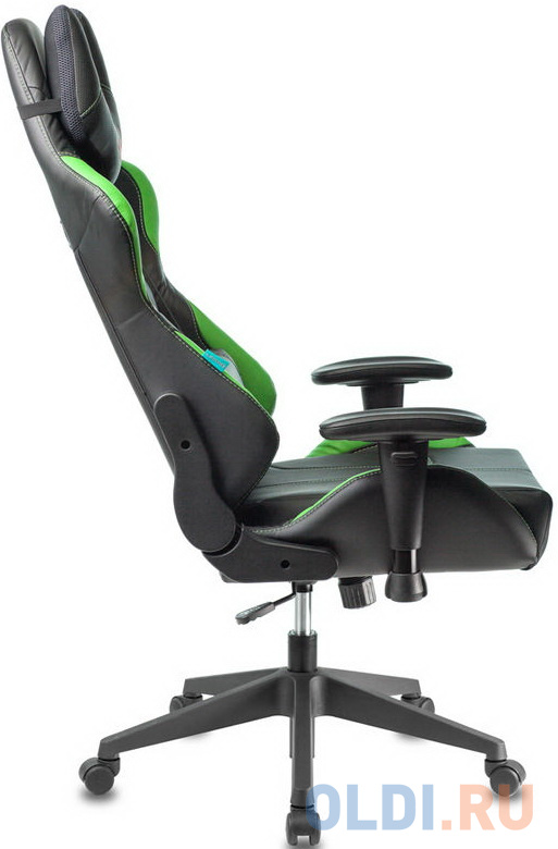 Кресло для геймеров Zombie VIKING 5 AERO чёрно-салатовый, размер 1240 х430 х545 мм - фото 5