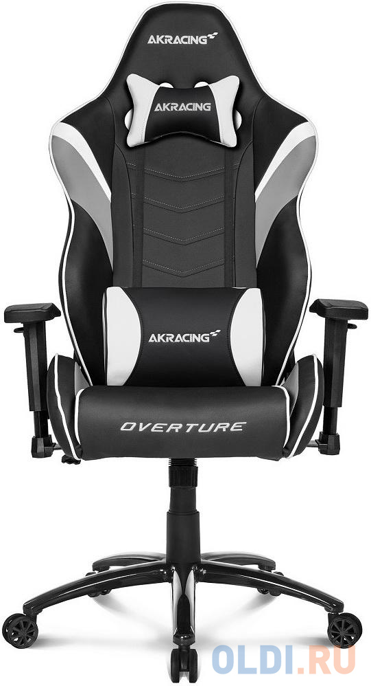 Игровое Кресло AKRacing OVERTURE      (OVERTURE-WHITE) black/white, цвет чёрный - фото 4