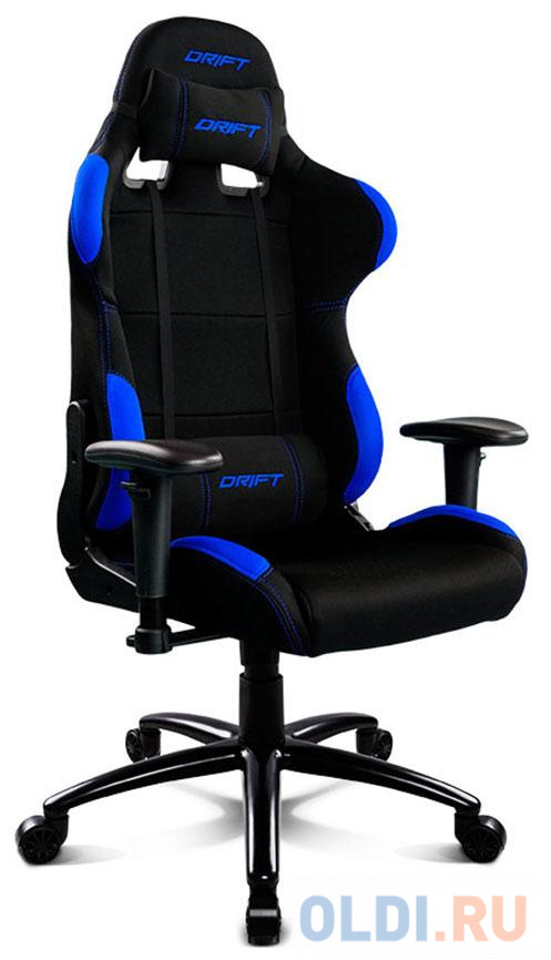 Кресло для геймеров Drift DR100 Fabric чёрный синий DR100BL - фото 1