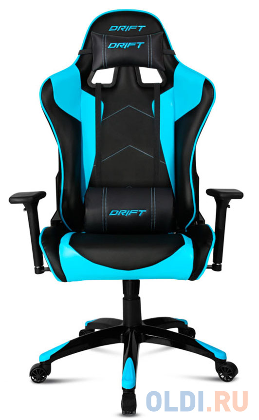 Кресло для геймеров Drift DR300 PU Leather чёрный синий DR300BL фото