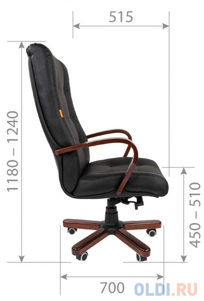 Кресло офисное Chairman 424 WD чёрный фото