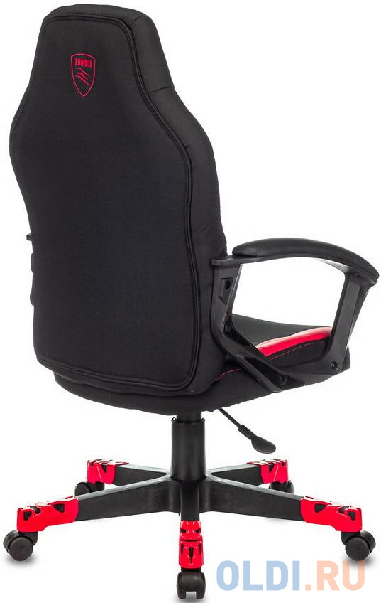 Кресло для геймеров Zombie ZOMBIE 10 RED чёрный с красным, размер 1080 х 430х 490 мм - фото 3