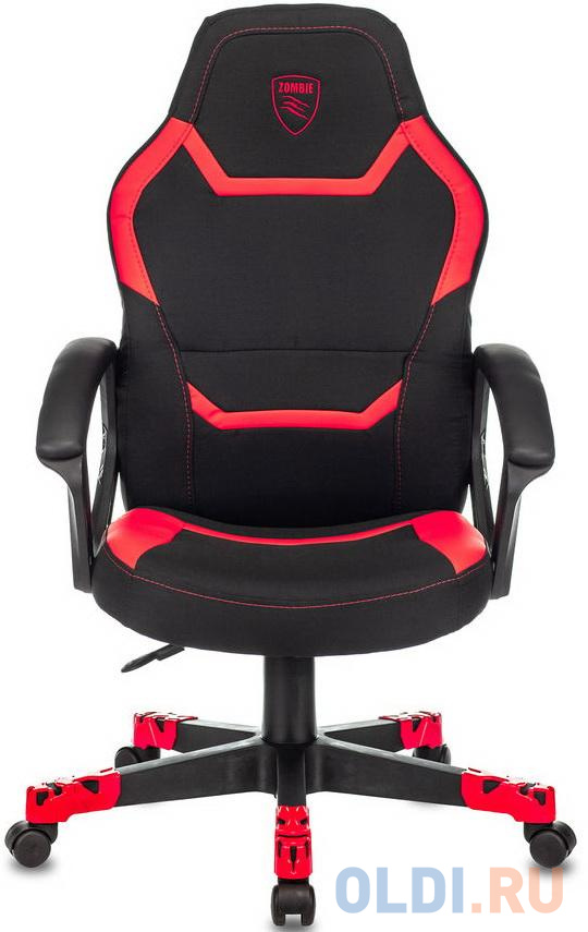 Кресло для геймеров Zombie ZOMBIE 10 RED чёрный с красным, размер 1080 х 430х 490 мм - фото 5