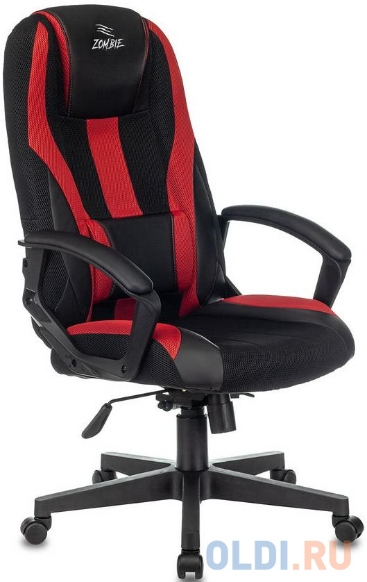 Кресло для геймеров Zombie ZOMBIE 9 чёрный красный кресло для геймеров aerocool crown leatherette   red чёрный красный