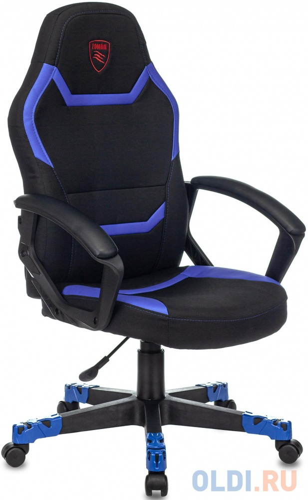 Кресло для геймеров Zombie Zombie 10 чёрный синий, размер 1080 х430 х490 мм - фото 1