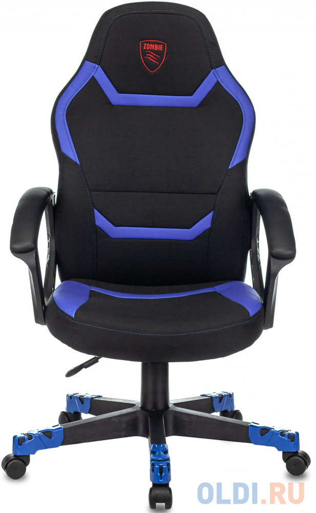 Кресло для геймеров Zombie Zombie 10 чёрный синий, размер 1080 х430 х490 мм - фото 2