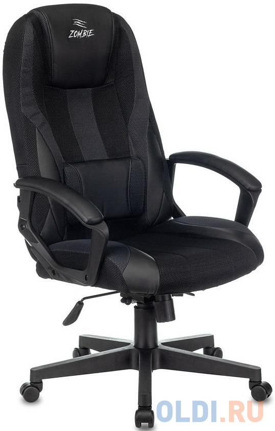 Кресло для геймеров Zombie ZOMBIE 9 чёрный серый кресло для геймеров cooler master caliber r2c gaming серый чёрный