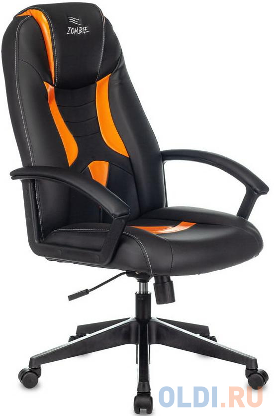 Кресло для геймеров Zombie Zombie 8 чёрный оранжевый кресло для геймеров brabix techno pro gm 003 чёрный серый оранжевый