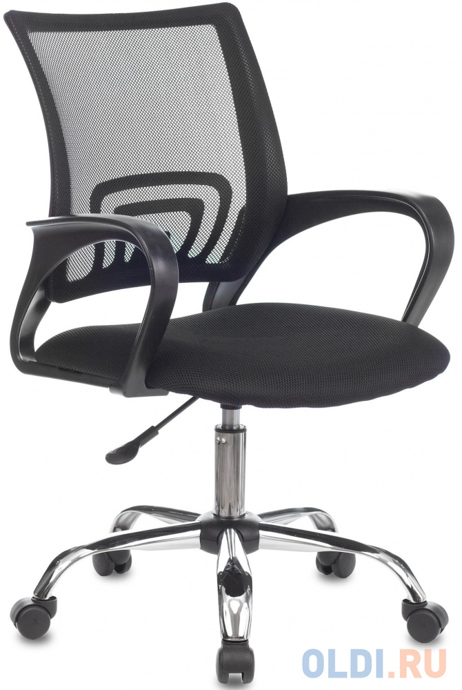 Кресло Бюрократ CH-695NLTSL черный TW-01 TW-11 сетка/ткань крестовина металл хром кресло офисное brabix premium net ex 533 хром сетка черное 532546