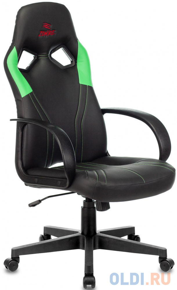 Кресло для геймеров Бюрократ ZOMBIE RUNNER чёрный зеленый, размер 825 х 320 х 670 мм - фото 1