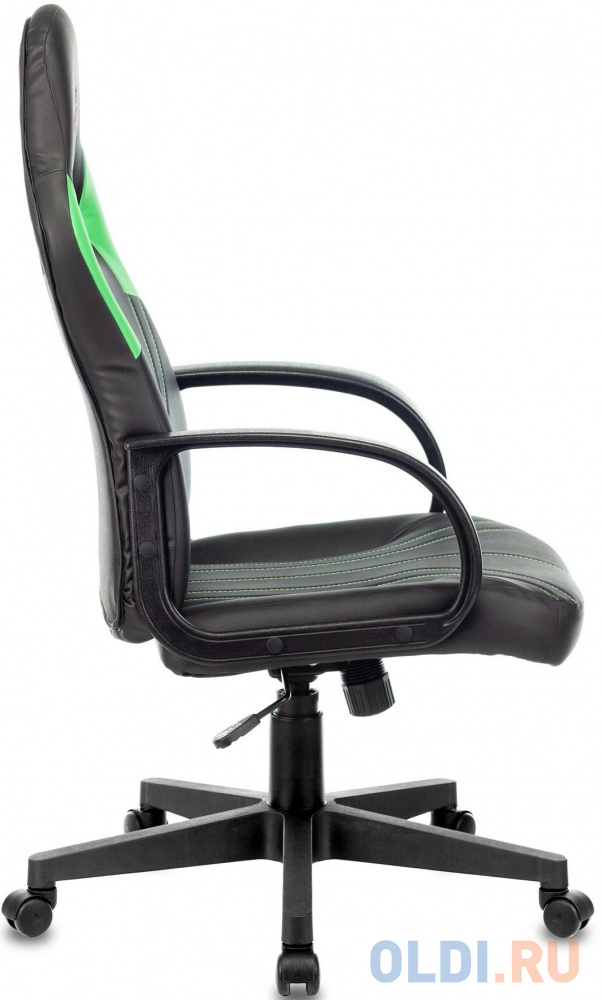 Кресло для геймеров Бюрократ ZOMBIE RUNNER чёрный зеленый, размер 825 х 320 х 670 мм - фото 2