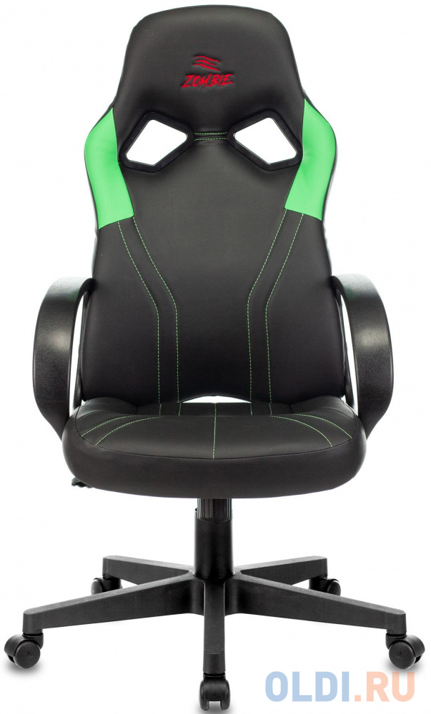 Кресло для геймеров Бюрократ ZOMBIE RUNNER чёрный зеленый, размер 825 х 320 х 670 мм - фото 5