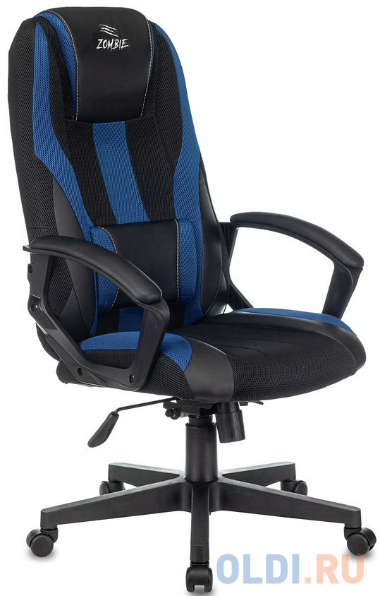 Кресло для геймеров Zombie ZOMBIE 9 чёрный синий, размер 1150 х 530 х 470 мм - фото 1