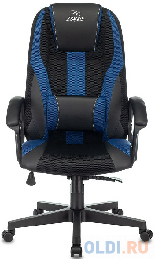 Кресло для геймеров Zombie ZOMBIE 9 чёрный синий, размер 1150 х 530 х 470 мм - фото 2