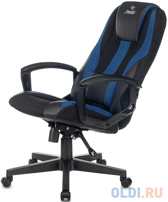 Кресло для геймеров Zombie ZOMBIE 9 чёрный синий, размер 1150 х 530 х 470 мм - фото 7