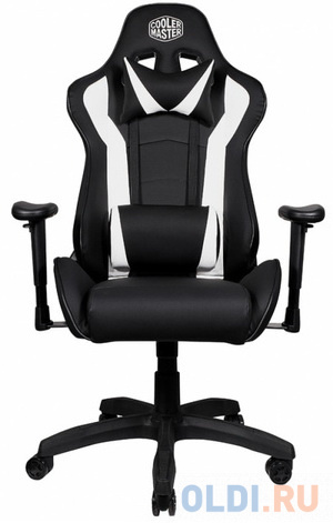 Кресло для геймеров Cooler Master Caliber R1 черный/белый кресло для геймеров aerocool crown aerosuede burgundy red бордовый