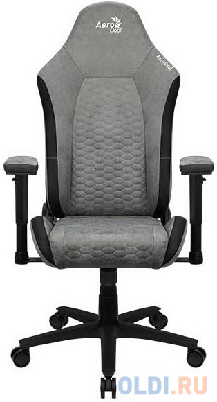 Кресло для геймеров Aerocool CROWN AeroSuede Stone Grey серый фото
