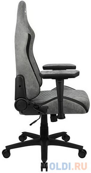 Кресло для геймеров Aerocool CROWN AeroSuede Stone Grey серый фото
