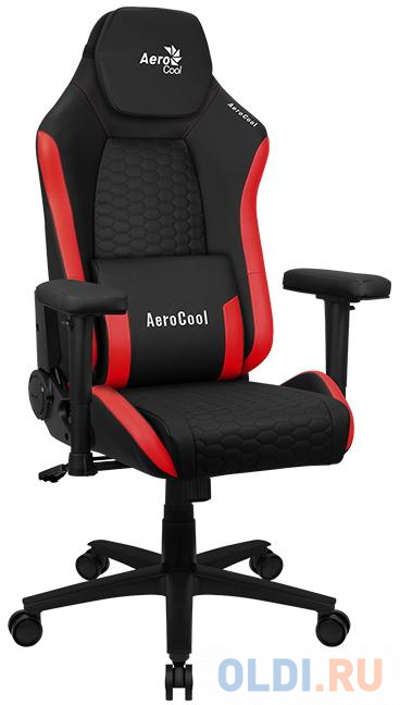 Кресло для геймеров Aerocool CROWN Leatherette Black Red чёрный красный кресло для геймеров aerocool crown aerosuede burgundy red бордовый