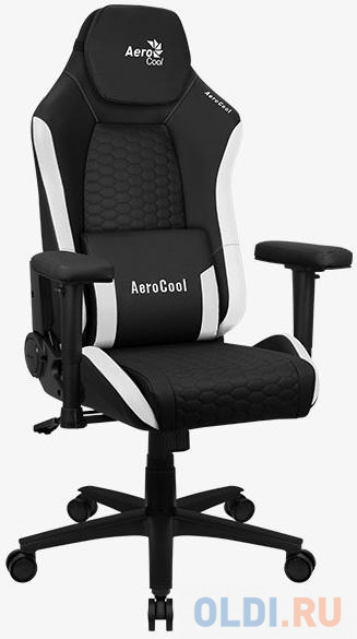 Кресло для геймеров Aerocool CROWN Leatherette Black White чёрный белый кресло для геймеров karnox hero genie edition фиолетовый белый