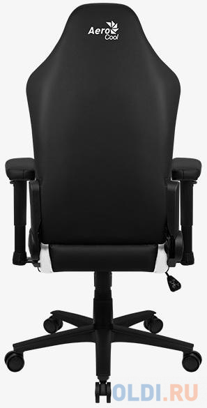 Кресло для геймеров Aerocool CROWN Leatherette Black White чёрный белый фото