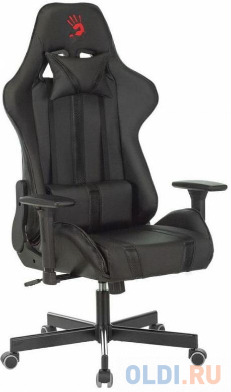 Кресло игровое A4Tech Bloody GC-600, черный, эко.кожа, крестовина пластик кресло для геймеров a4tech bloody gc 500 чёрный