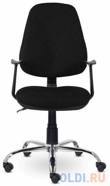 Кресло BRABIX "Comfort MG-322", хром, регулируемая эргономичная спинка, ткань, черное, 532558 фото