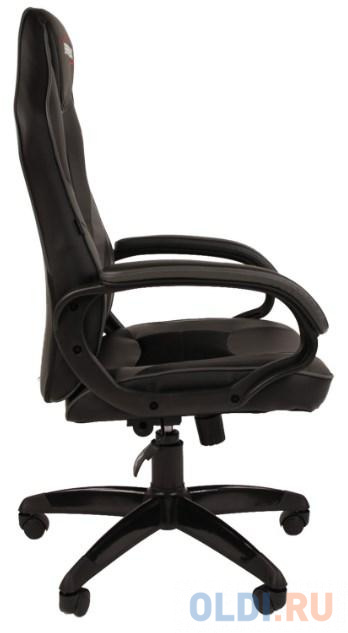 Кресло компьютерное BRABIX "Accent GM-161", TW/экокожа, черное/серое, 532576, 7083504 фото