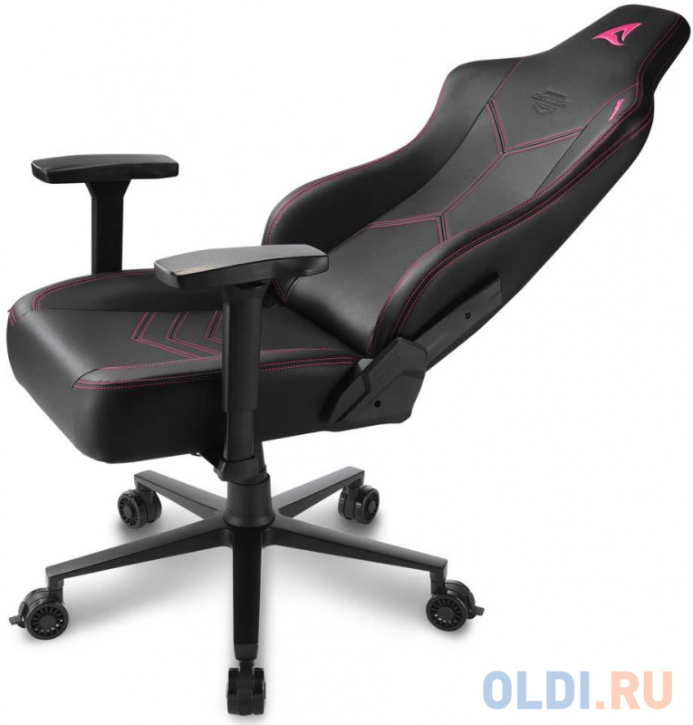 Кресло для геймеров Sharkoon Skiller SGS30 чёрный розовый фото