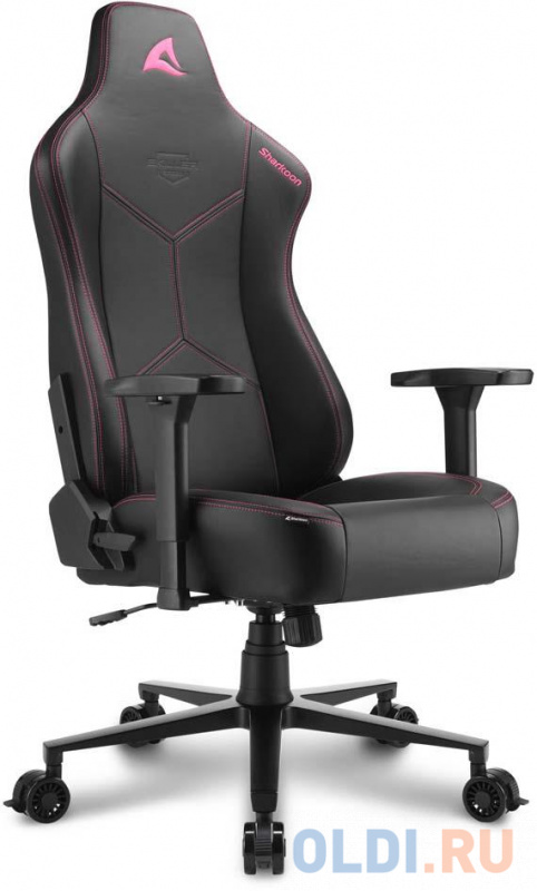 Кресло для геймеров Sharkoon Skiller SGS30 чёрный розовый фото