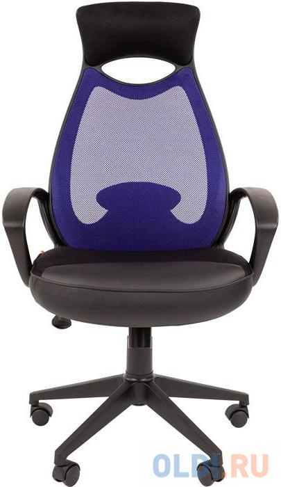 Кресло для геймеров Chairman 840 чёрный синий фото