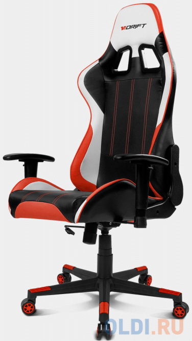Игровое Кресло DRIFT DR175 PU Leather / black/red/white, цвет чёрный - фото 1