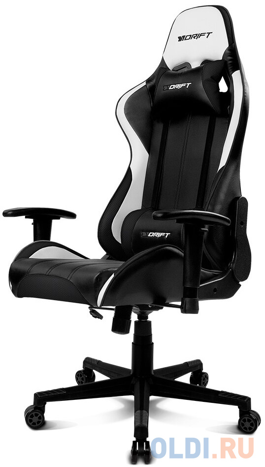 Игровое Кресло DRIFT DR175 PU Leather / black/carbon/white, цвет чёрный - фото 1