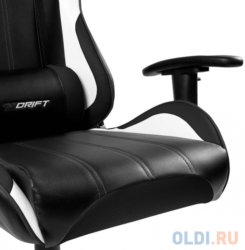 Кресло для геймеров Drift DR175 PU чёрный белый фото