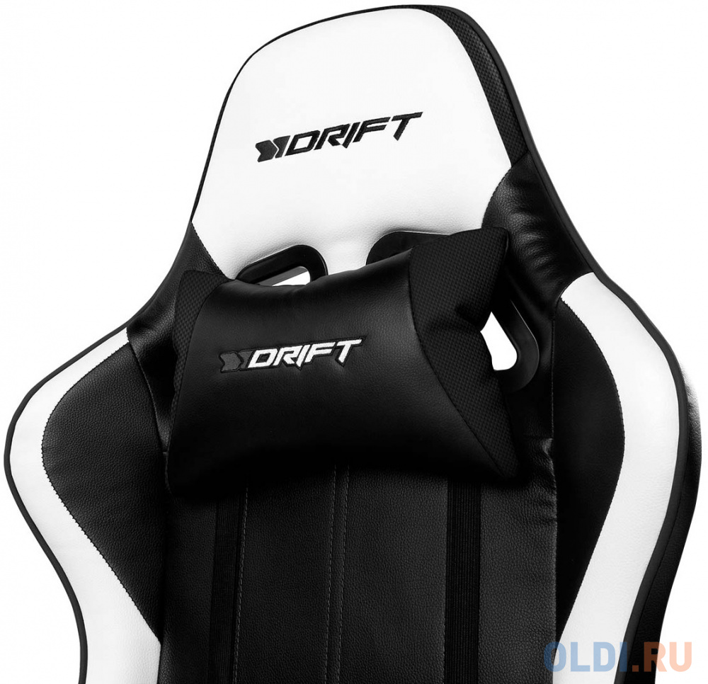 Игровое Кресло DRIFT DR175 PU Leather / black/carbon/white, цвет чёрный - фото 5