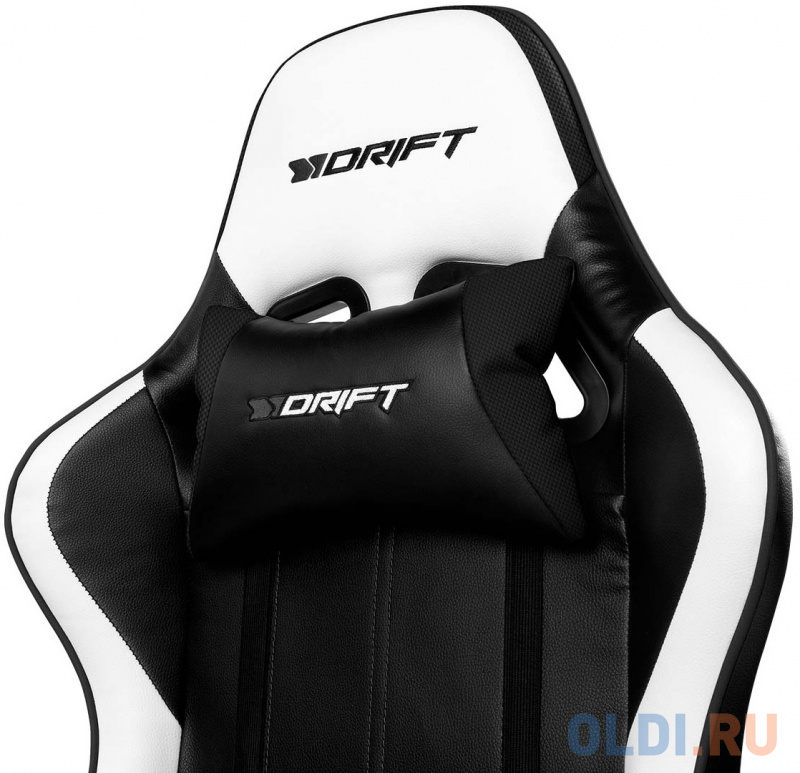 Кресло для геймеров Drift DR175 PU чёрный белый фото