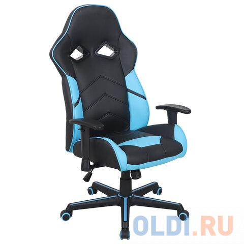 Кресло компьютерное BRABIX Storm GM-006 чёрный голубой утюг decker bxir2401e 2400вт чёрный голубой