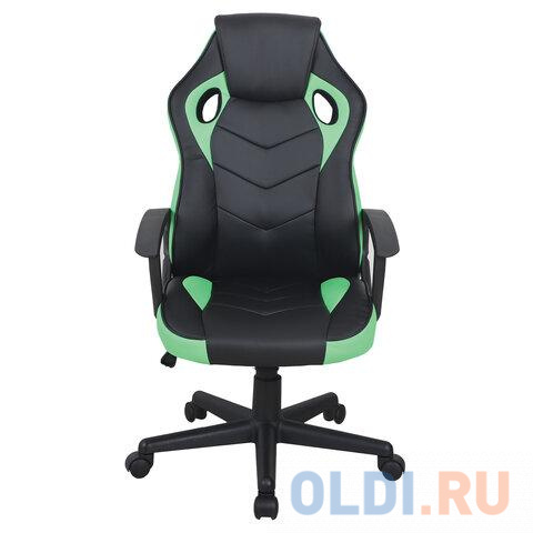 Кресло компьютерное BRABIX Fighter GM-008 черный/зеленый фото