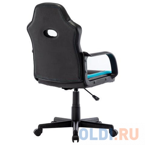 Кресло для геймеров BRABIX Stripe GM-202 чёрный с голубым фото