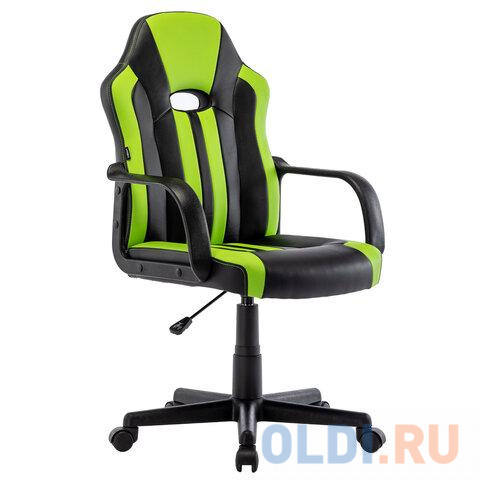 Кресло компьютерное BRABIX Stripe GM-202 черный/зеленый